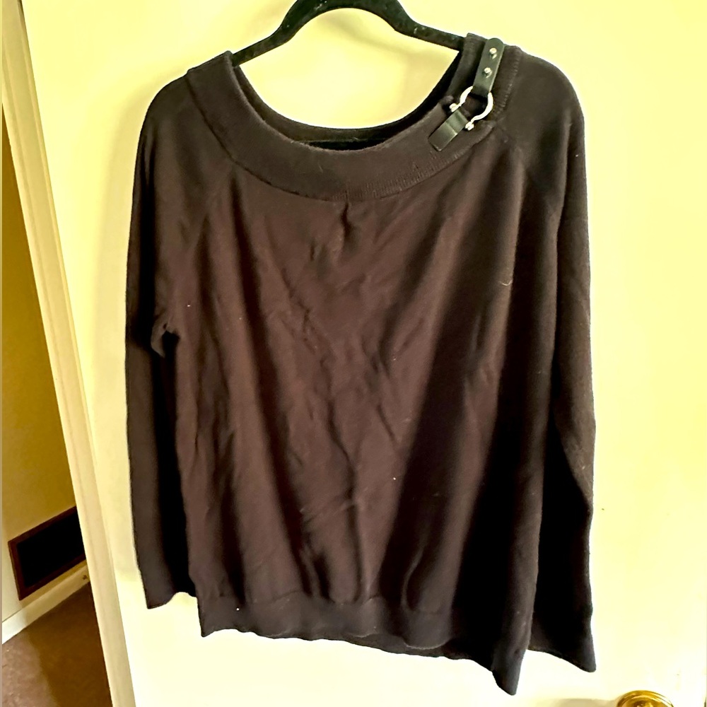 Ralph Lauren black sweater with buckle detail